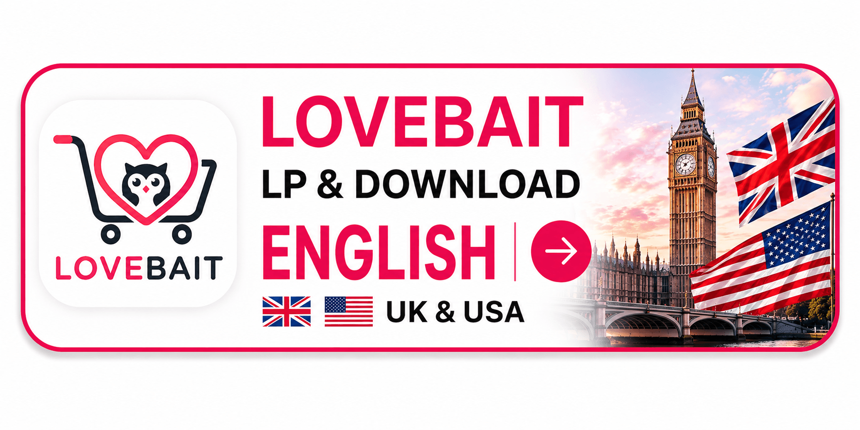 LOVEBAIT English LP & Download (UK & USA)
