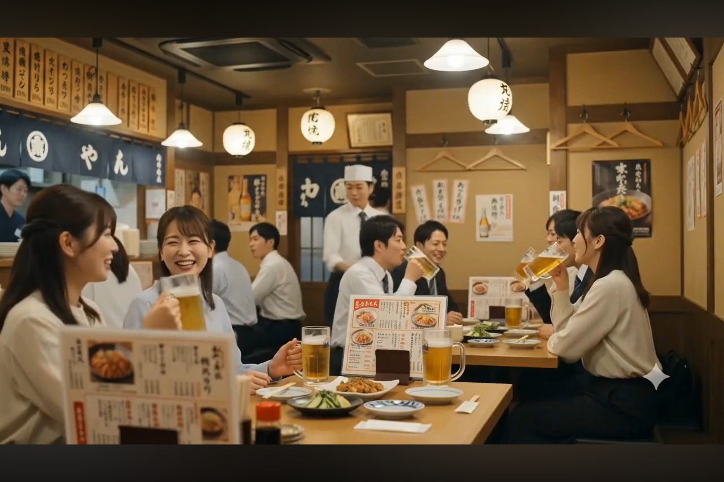 賑わう飲食店の店内